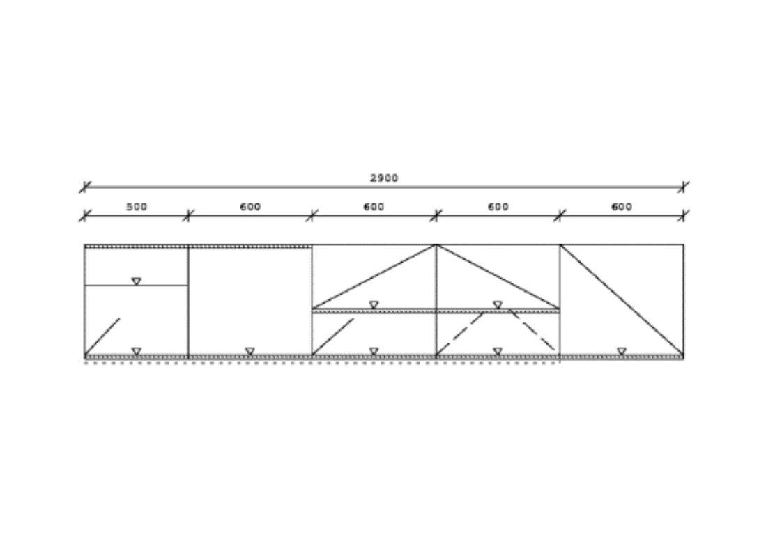 KÜCHENLEERBLOCK 290 cm   in Eichefarben, Graphitfarben, Salbeigrün  - Edelstahlfarben/Eichefarben, Design, Holzwerkstoff/Metall (290cm) - Xora