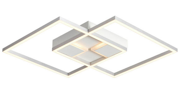 LED-DECKENLEUCHTE Alexandria 42/42/4,5 cm  - Weiß, Basics, Kunststoff/Metall (42/42/4,5cm) - Boxxx