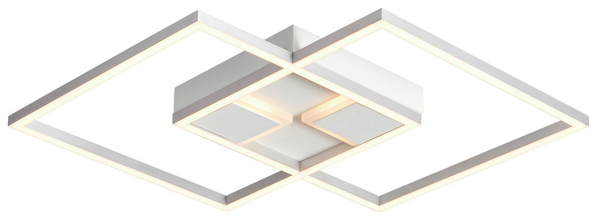 LED-TAKLAMPA Alexandria 27 W 42/42/4,5 cm  - vit, Basics, metall/plast (42/42/4,5cm) - Boxxx