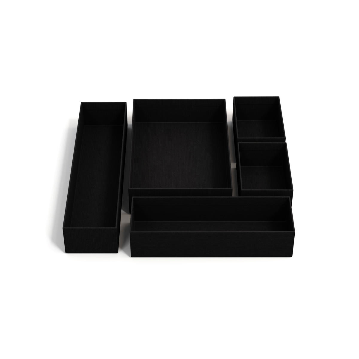 SCHUBLADENBOX    30/30/5 cm  - Schwarz, Basics, Karton/Papier (30/30/5cm)