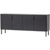 SIDEBOARD 201/85/44 cm  - Schwarz, Design, Holz/Metall (201/85/44cm) - Livetastic
