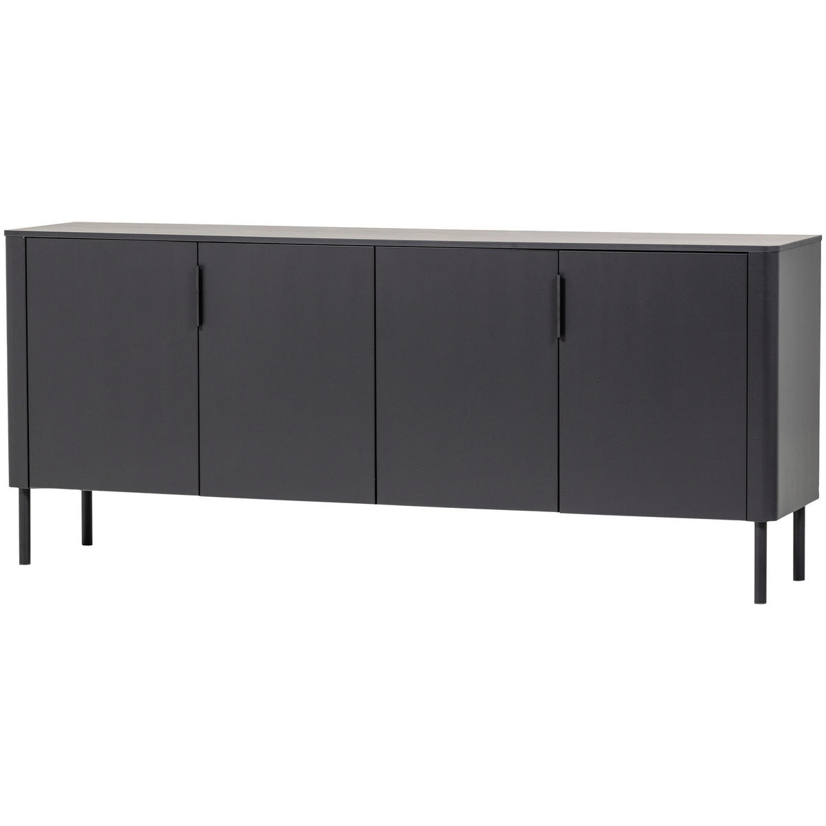 SIDEBOARD Gunnar  in 201/85/44 cm  - Schwarz, Design, Holz/Metall (201/85/44cm) - Livetastic