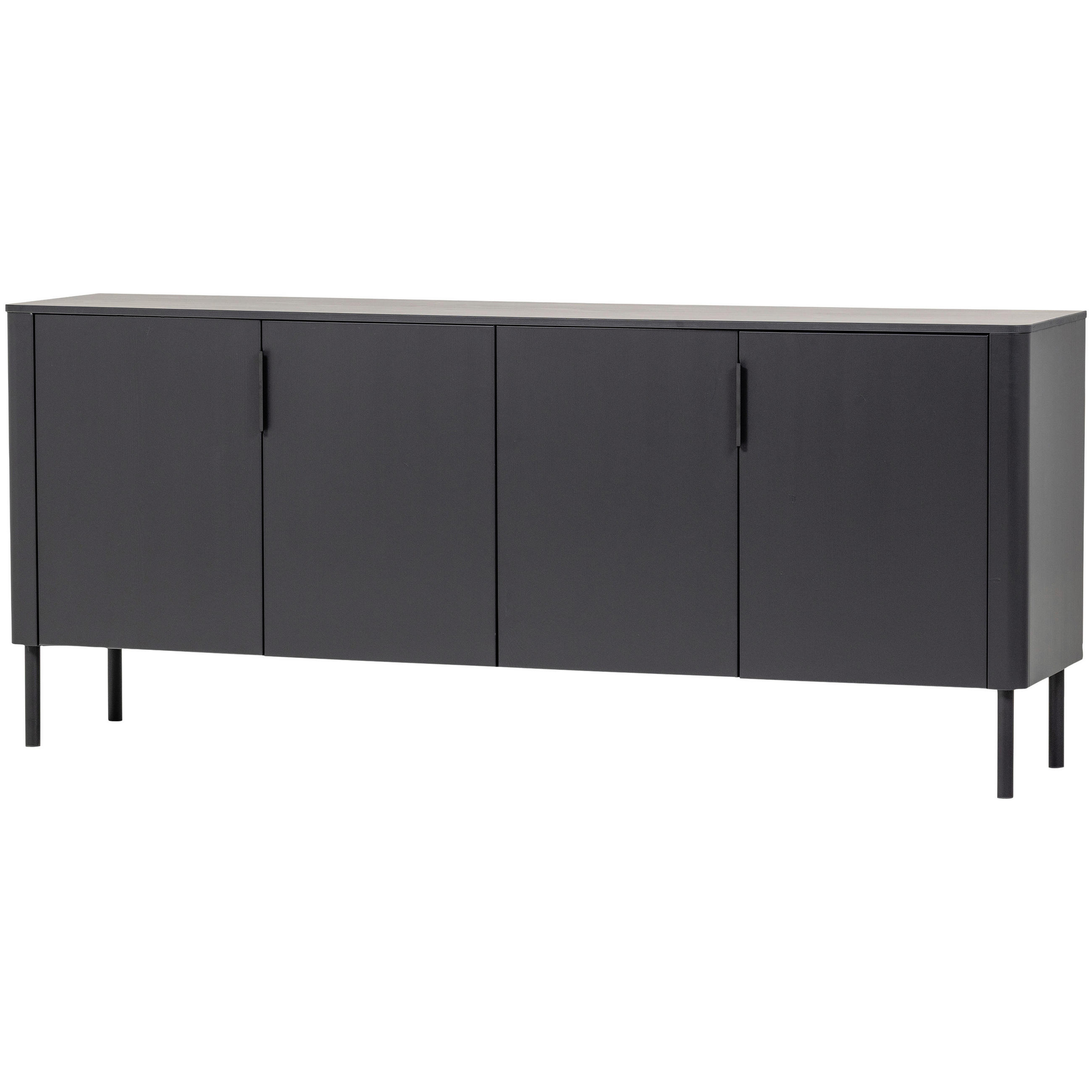 Livetastic Sideboard Gunnar Schwarz 201x85x44 cm