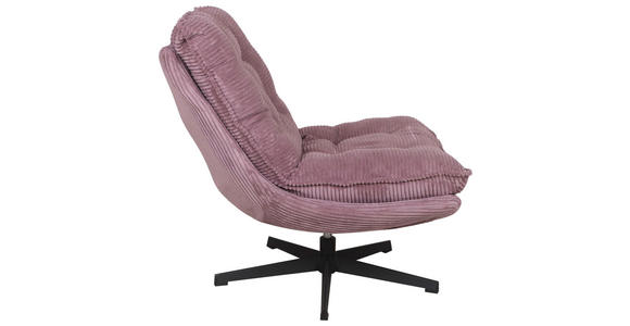 RELAXSESSEL Cord - Flieder/Schwarz, Design, Textil/Metall (75/88/90cm) - Carryhome