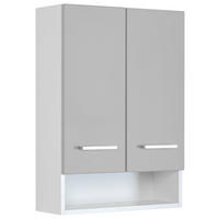 HÄNGESCHRANK 50/71/20 cm  - Silberfarben/Hellgrau, MODERN, Holzwerkstoff/Metall (50/71/20cm) - Held