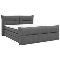 BOXSPRINGBETT 180/200 cm  in Anthrazit  - Anthrazit/Schwarz, Design, Kunststoff/Textil (180/200cm) - Chameo