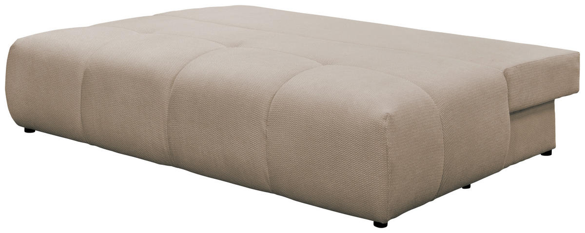 SCHLAFSOFA Struktur Beige  - Beige/Schwarz, Design, Textil (208/92/104cm) - MID.YOU