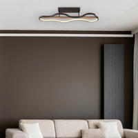 LED-DECKENLEUCHTE 30 W    80,6/29/15 cm  - Dunkelbraun/Opal, Natur, Holz/Kunststoff (80,6/29/15cm) - Globo