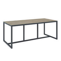 GARTENTISCH 200/90/76 cm Metall, Glas rechteckig  - Eichefarben/Anthrazit, MODERN, Glas/Metall (200/90/76cm) - Ambia Garden