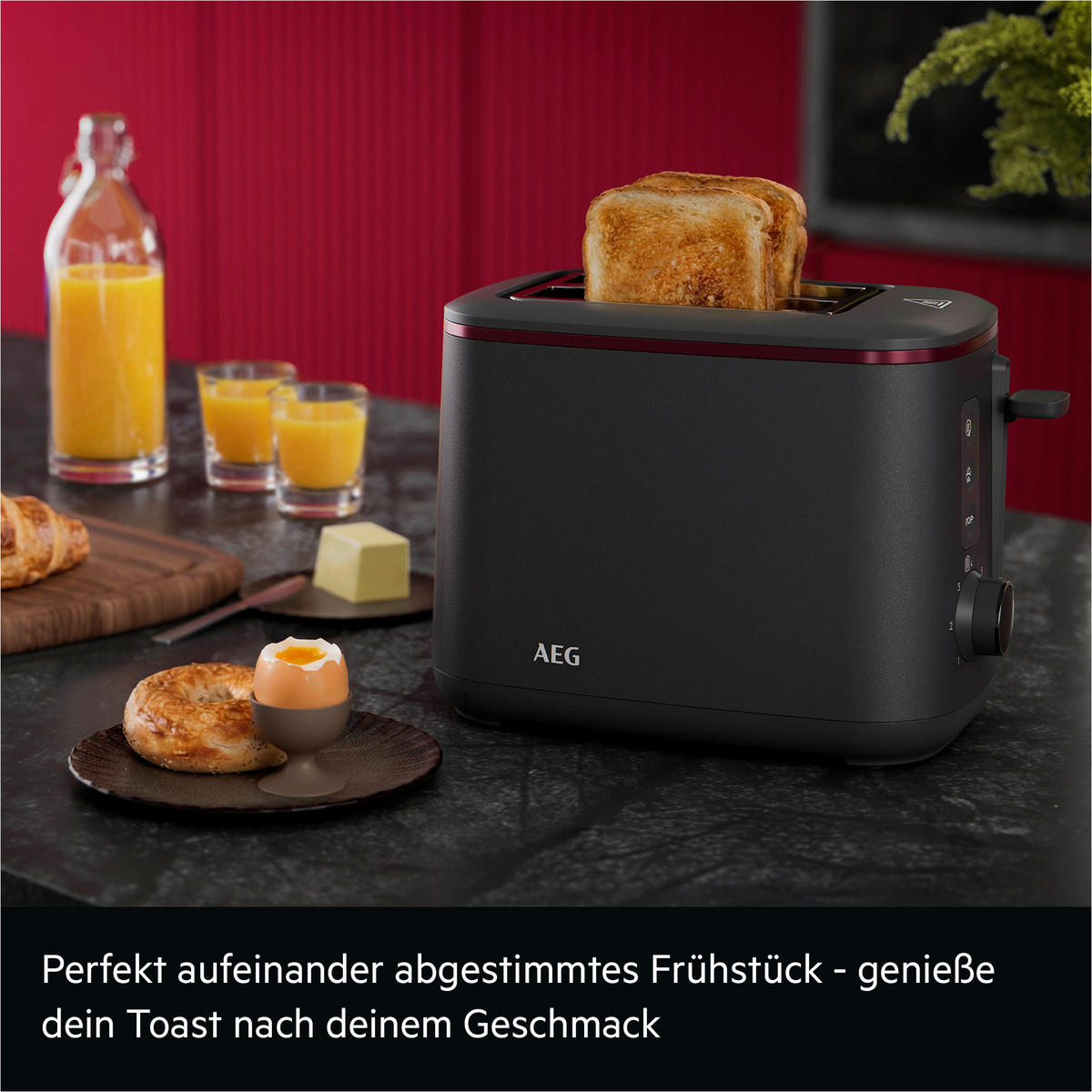TOASTER Design Collection  - Schwarz, Basics, Metall (28,4/20,3/16,8cm) - AEG