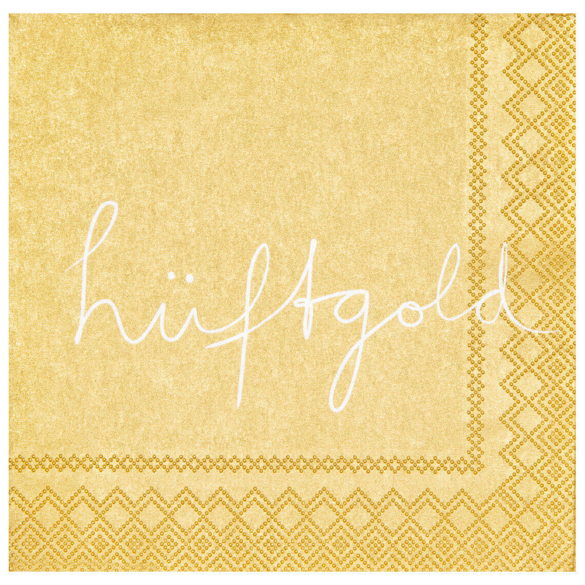 SERVIETTE DE TABLE  25/25 cm   - doré, Basics, papier (25/25cm) - Räder