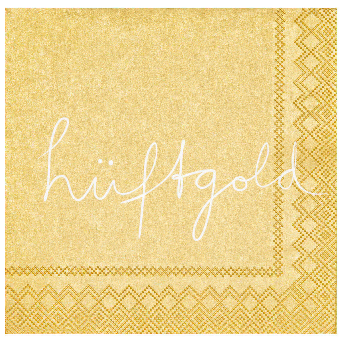 SERVIETTE DE TABLE  25/25 cm   - doré, Basics, papier (25/25cm) - Räder