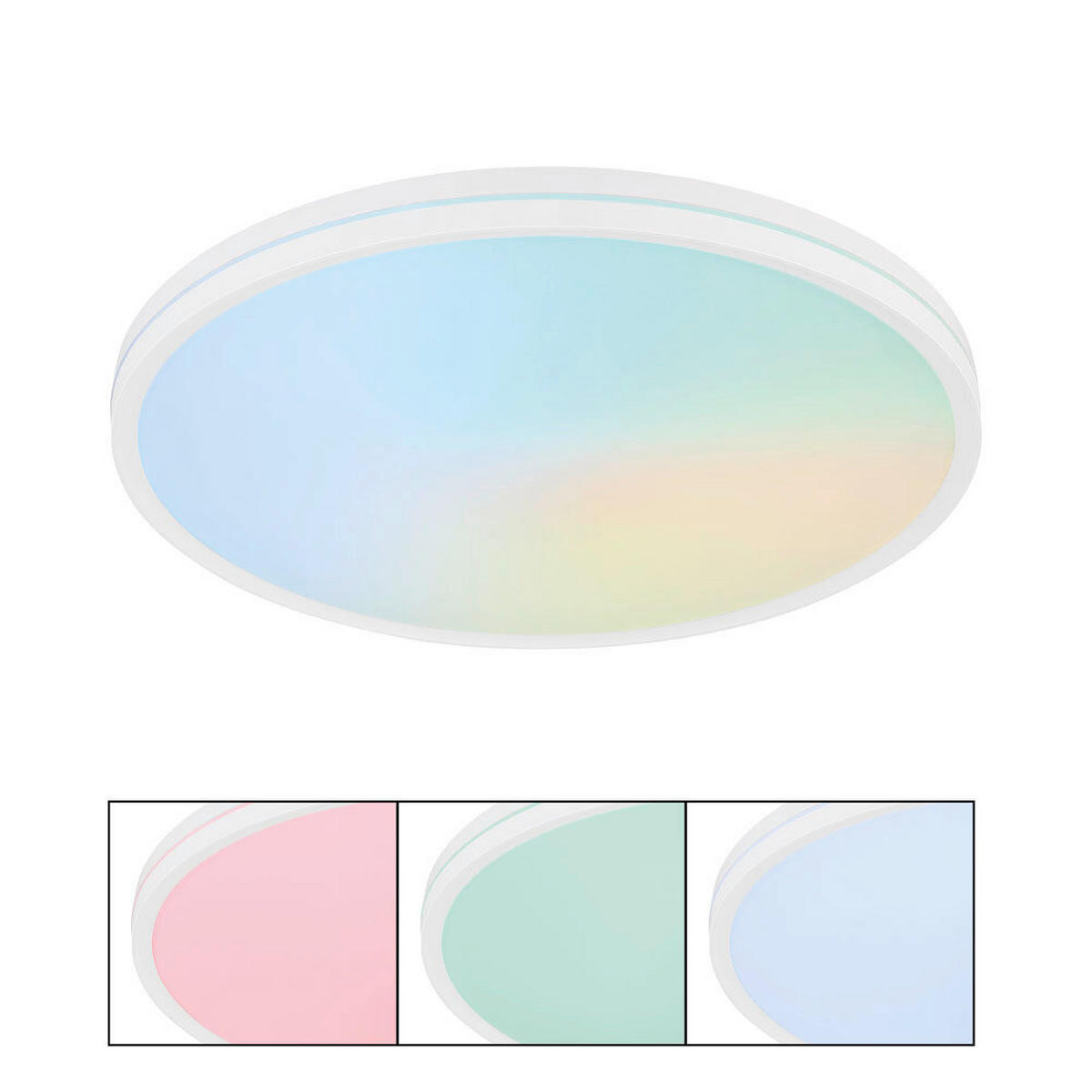 STROPNA LED-SVETILKA  Dwain   2700-6500 K 230 V  - bela, Design, umetna masa (37/7cm) - Globo