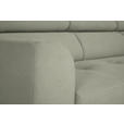 ECKSOFA  in Chenille Creme  280/205 cm  - Creme/Schwarz, Design, Textil/Metall (280/205cm) - Xora