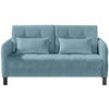 SCHLAFSOFA Cord Türkis  - Türkis/Schwarz, Design, Textil/Metall (170/88/110cm) - Novel