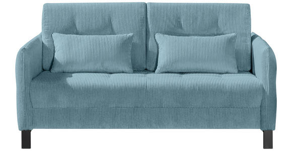 SCHLAFSOFA Cord Türkis - Türkis/Schwarz, Design, Textil/Metall (170/88/110cm) - Novel