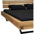 BALKENBETT 180/200 cm  in   - Schwarz, Natur, Holz/Metall (180/200cm) - Carryhome