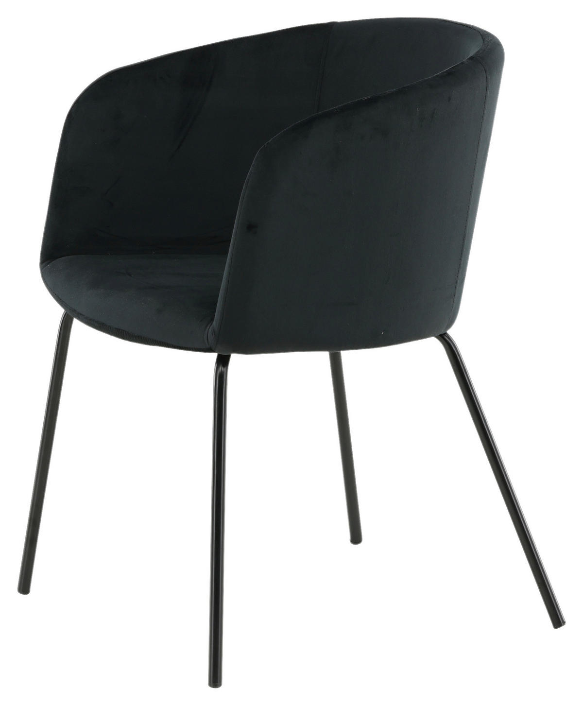 STOL järn sammet  - svart, Klassisk, metall/trä (55/78/55cm) - Livetastic