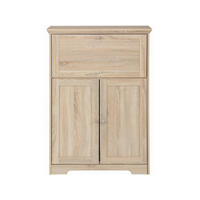 SEKRETÄR  in Eichefarben  - Eichefarben/Silberfarben, Design, Holzwerkstoff/Metall (81/116/39cm) - Livetastic