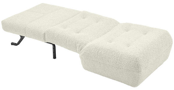 SCHLAFSESSEL Teddystoff Weiß    - Schwarz/Weiß, KONVENTIONELL, Kunststoff/Textil (90/85/100cm) - Carryhome