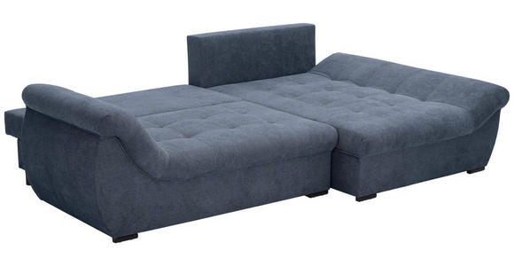 ECKSOFA Anthrazit Flachgewebe - Anthrazit/Schwarz, Design, Kunststoff/Textil (278/175cm) - Xora