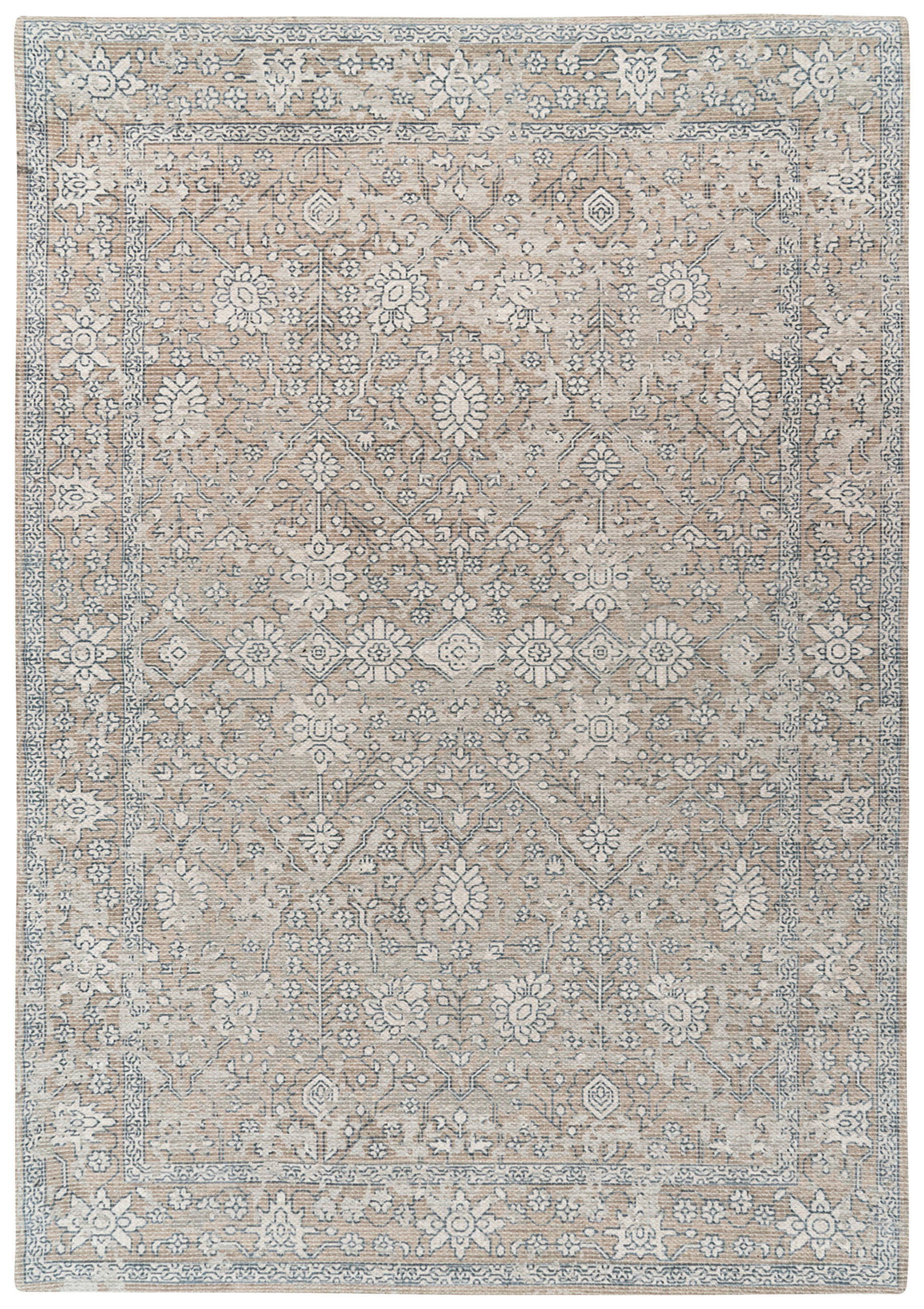 VINTAGE-TEPPICH 160/230 cm Percy 100 Grün, Beige  - Beige/Grün, KONVENTIONELL, Textil (160/230cm)