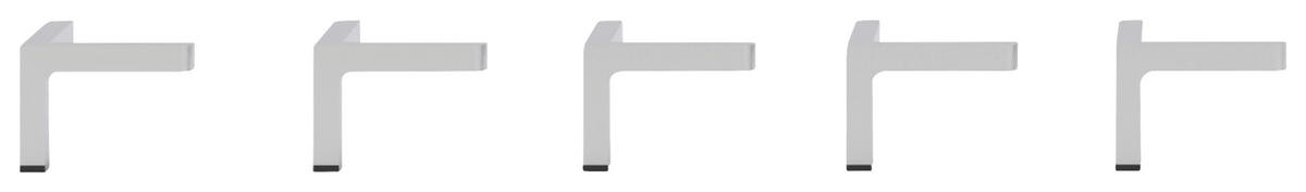 FUßSET Chromfarben  - Chromfarben, Design, Kunststoff (12/9/12cm)