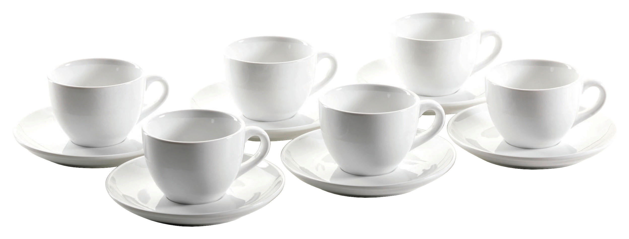 Kaffeetasse Porzellan 180ml 6 Stk. Mit Untertasse