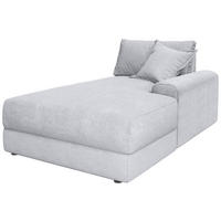 BIGSOFA Cord Hellgrau  - Hellgrau/Schwarz, MODERN, Kunststoff/Textil (117/93/190cm) - Carryhome