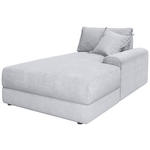 BIGSOFA Cord Hellgrau  - Hellgrau/Schwarz, MODERN, Kunststoff/Textil (117/93/190cm) - Carryhome