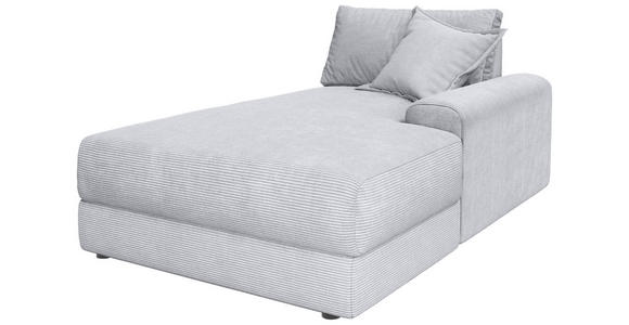 BIGSOFA Cord Hellgrau  - Hellgrau/Schwarz, MODERN, Kunststoff/Textil (117/93/190cm) - Carryhome