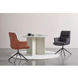 ARMLEHNSTUHL  in Aluminium, Eisen Echtleder pigmentiert  - Cognac/Schwarz, Design, Leder/Metall (65/92/67,5cm) - Novel