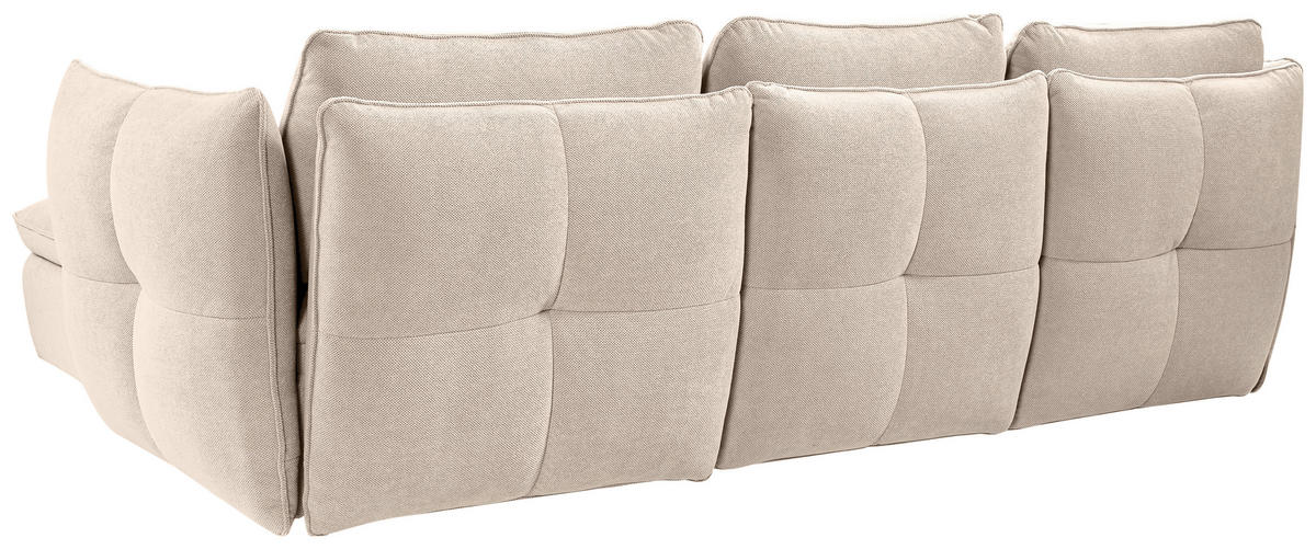 ECKSOFA in Hellbraun  - Hellbraun/Schwarz, Modern, Textil/Metall (262/178cm) - MID.YOU