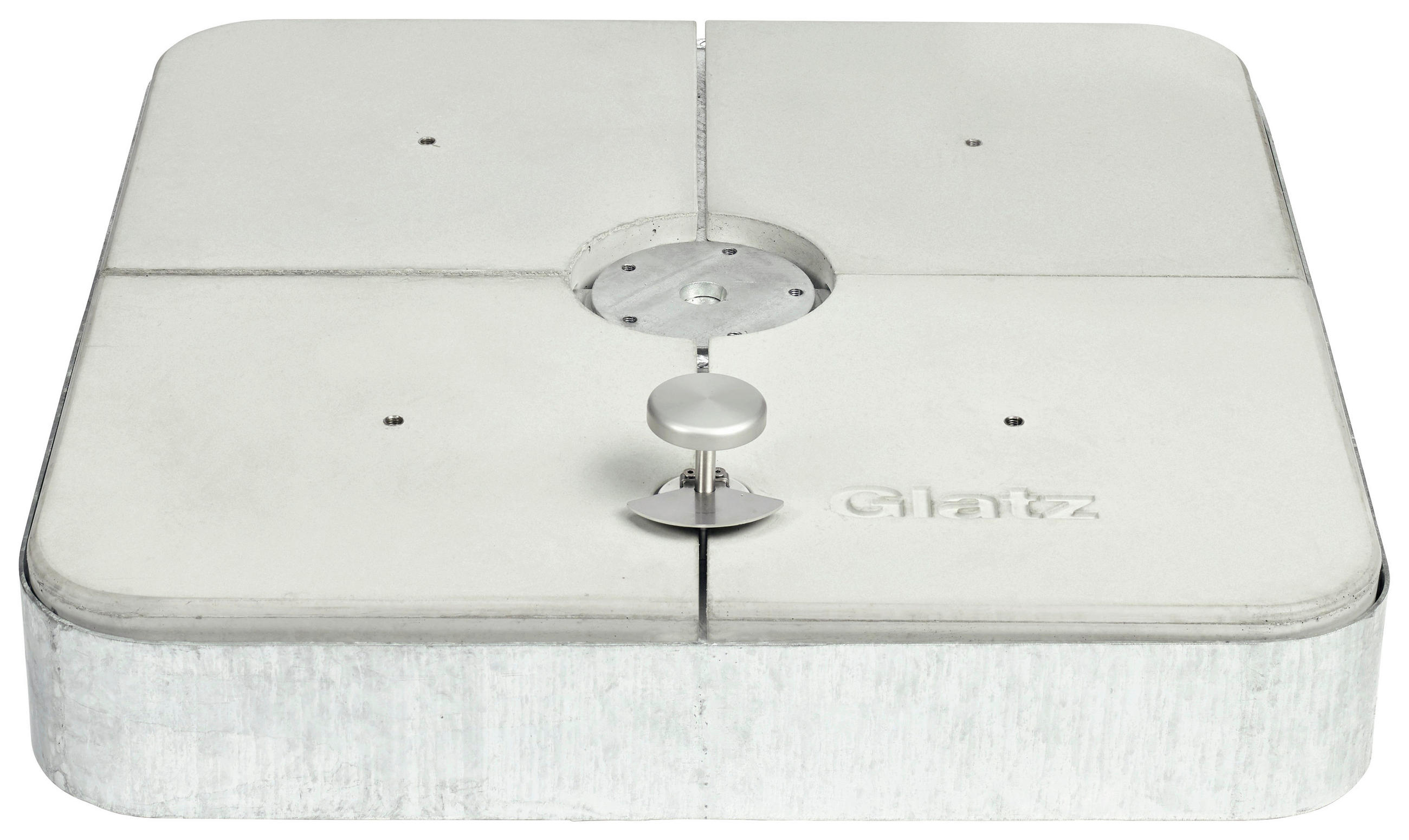 BESCHWERUNGSPLATTE Grau  - Grau, KONVENTIONELL, Stein (80/14/80cm) - Glatz