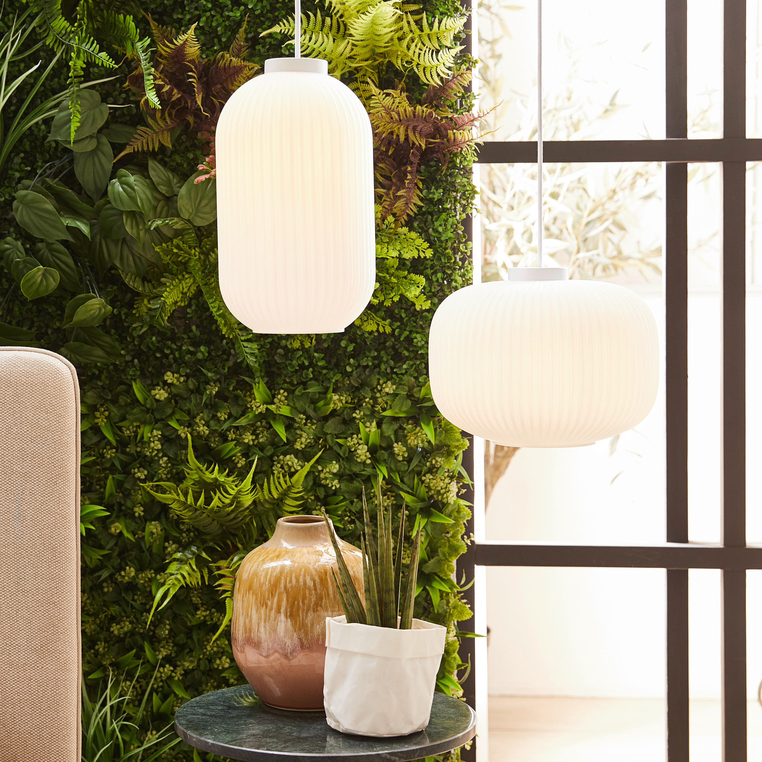 HÄNGELEUCHTE MILFORD 20/33,5 cm   - Weiß, Design, Glas (20/33,5cm) - Nordlux