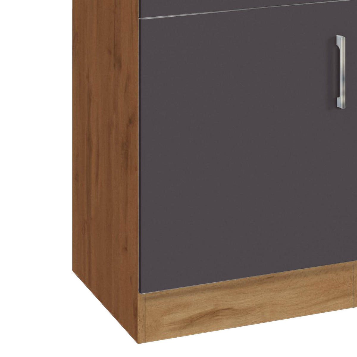 KÜCHENLEERBLOCK   in Anthrazit  - Eichefarben/Anthrazit, Modern, Holzwerkstoff (270/200/60cm) - Held
