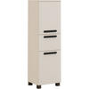 MIDISCHRANK 40/130/35 cm  - Sandfarben/Schwarz, KONVENTIONELL, Holzwerkstoff/Kunststoff (40/130/35cm) - Xora