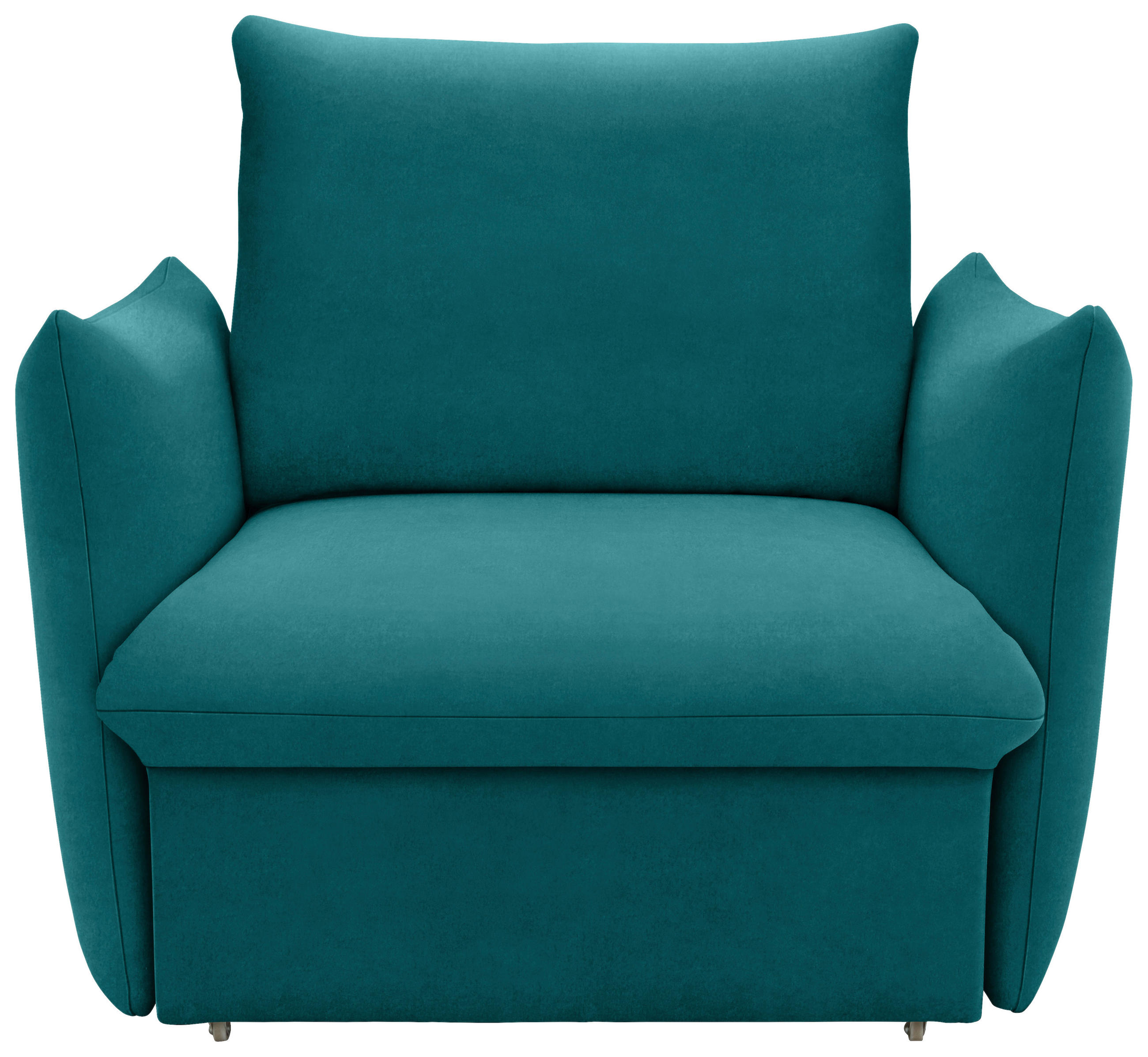 SESSEL in Mikrofaser Petrol  - Petrol/Schwarz, Design, Kunststoff/Textil (120/100/97cm) - LOOKS by W.Joop