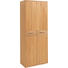 GARDEROBENSCHRANK Kernbuche furniert, teilmassiv geriffelt, lackiert Buchefarben - Chromfarben/Buchefarben, Design, Holz/Holzwerkstoff (70/193/39cm) - Dieter Knoll