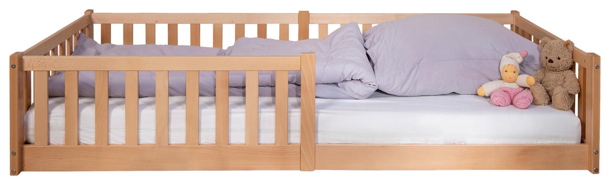 HAUSBETT  - Buchefarben, Basics, Holz (140/200/161cm) - tiSsi