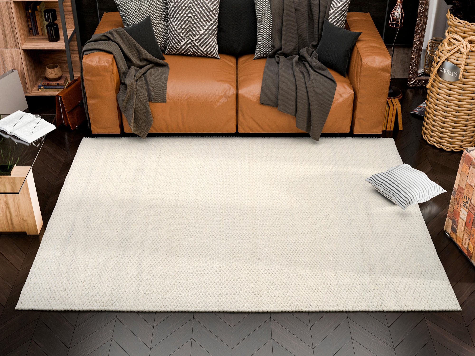 HANDWEBTEPPICH 240/340 cm Beige  - Beige, Basics, Textil (240/340cm) - Linea Natura
