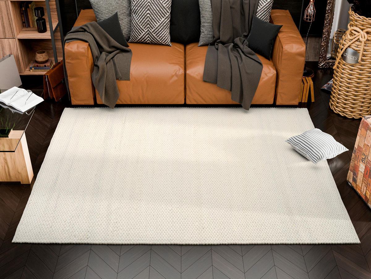 HANDWEBTEPPICH 240/340 cm Beige  - Beige, Basics, Textil (240/340cm) - Linea Natura