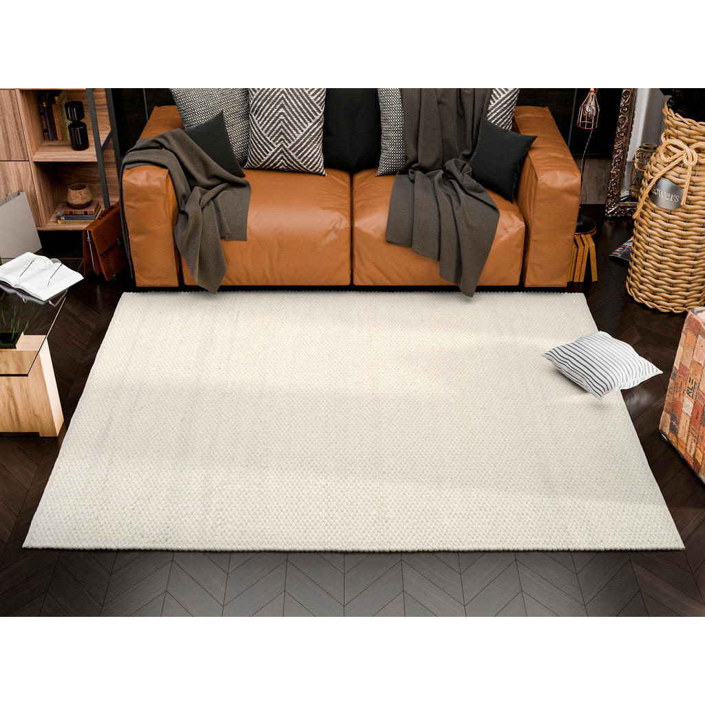Thumbnail - Linea Natura Handwebteppich, Beige, Textil, Uni, rechteckig, 240x340 cm, für Fußbodenheizung geeignet, Teppiche & Böden,...