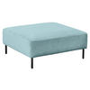 HOCKER in Textil Hellblau  - Schwarz/Hellblau, Design, Textil/Metall (100/41/100cm) - Johann Jakob