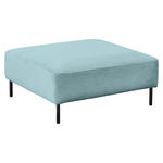 HOCKER in Textil Hellblau  - Schwarz/Hellblau, Design, Textil/Metall (100/41/100cm) - Johann Jakob