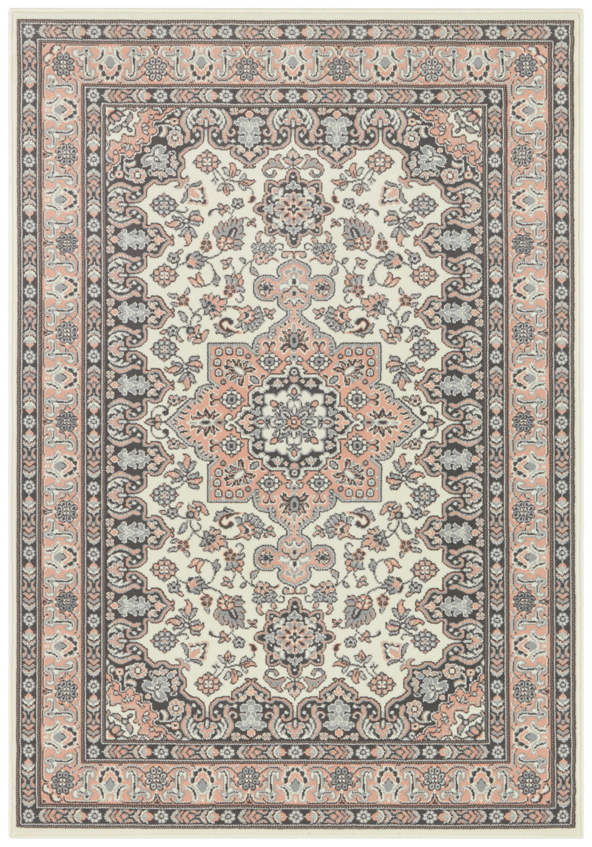 VINTAGE-TEPPICH 160/230 cm Mirkan Creme, Hellrosa  - Hellrosa/Creme, Basics, Kunststoff/Textil (160/230cm) - Hanse Home
