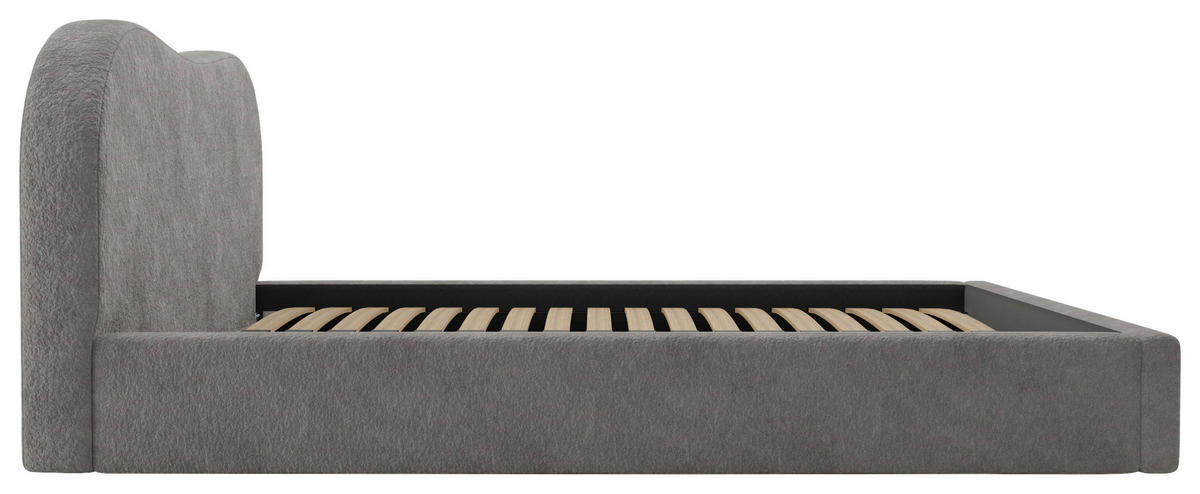 POLSTERBETT Bettkasten, Lattenrost 200/200 cm  in Dunkelgrau  - Dunkelgrau/Schwarz, Design, Holz/Textil (200/200cm) - Boxxx