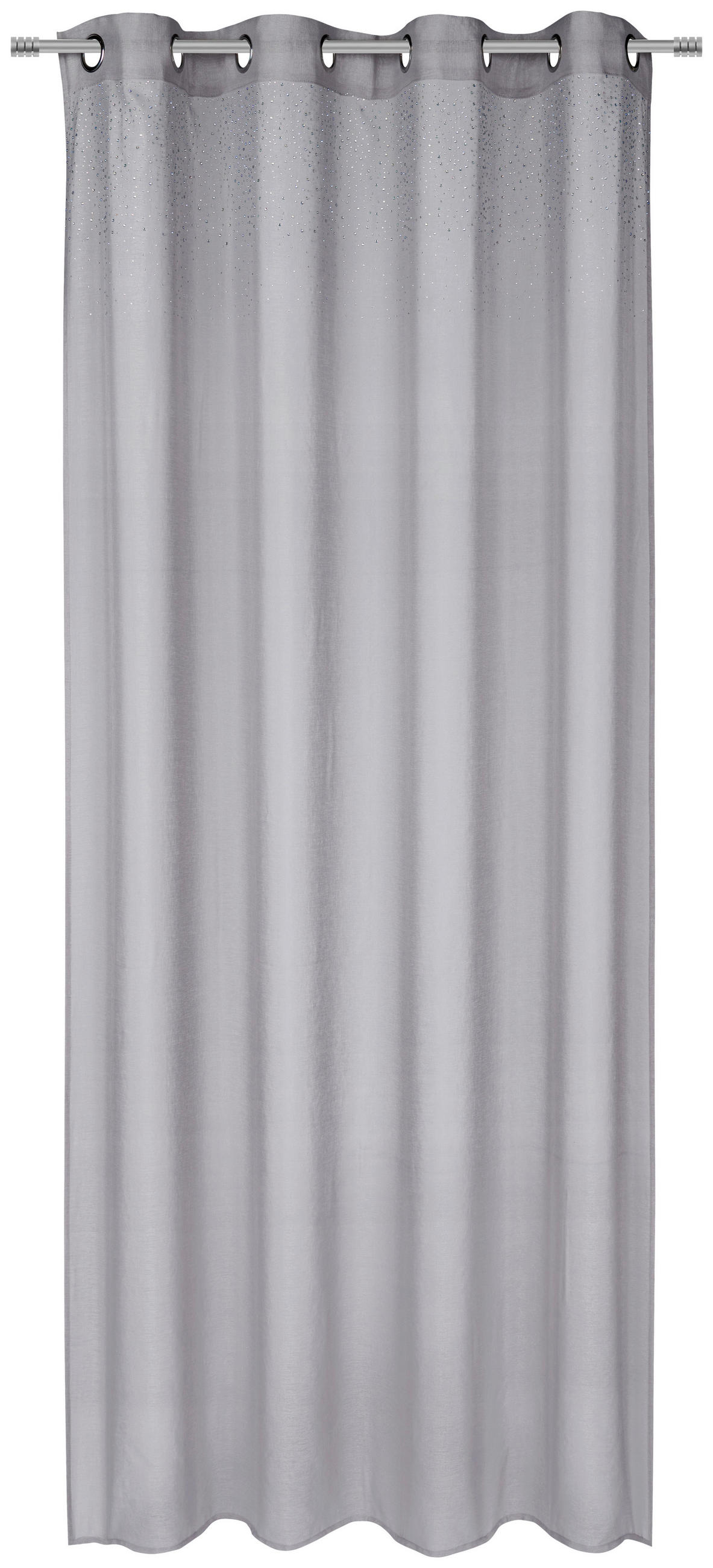 ZÁVES S OČKAMI, priehľadné, 140/245 cm - sivá, Konventionell, textil (140/245cm) - Esposa