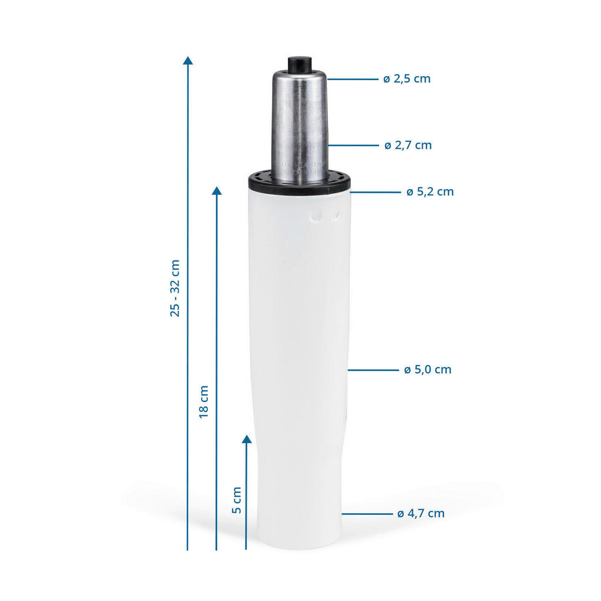 DREHSTUHL  in Weiß  - Weiß, MODERN, Metall (5.2/32/5.2cm) - MID.YOU