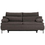 BOXSPRINGSOFA  in Webstoff Dunkelbraun  - Dunkelbraun/Schwarz, Design, Textil/Metall (202/93/100cm) - Novel